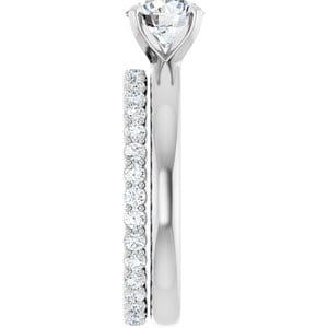 Rings 14K White 6.5 mm Round Solitaire Engagement Ring Mounting