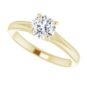 Rings 14K Yellow 5.8 mm Round Solitaire Engagement Ring Mounting