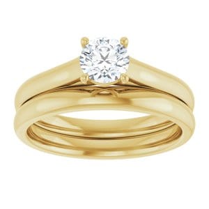 Rings 14K Yellow 5.2 mm Round Solitaire Engagement Ring Mounting