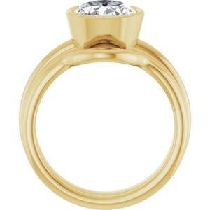 Rings 14K Yellow 10x8 mm Oval Engagement Ring Mounting