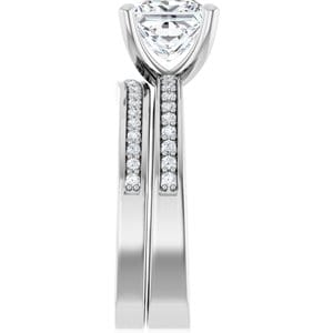 Rings 14K White 7 mm Square Engagement Ring Mounting