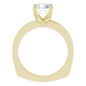 Rings 14K Yellow 7.4 mm Round Engagement Ring Mounting