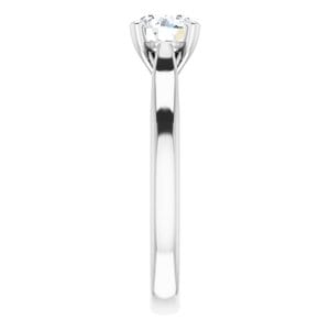 Rings Platinum 6 mm Round Engagement Ring Mounting
