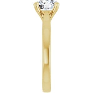 Rings 14K Yellow 7.4 mm Round Engagement Ring Mounting