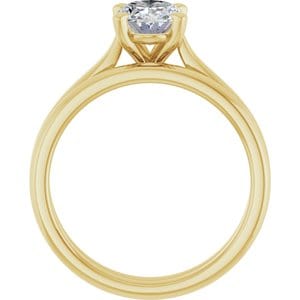 Rings 18K Yellow 8x6 mm Oval Engagement Ring Mounting