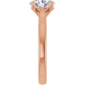 Rings 14K Rose 8x6 mm Oval Engagement Ring Mounting