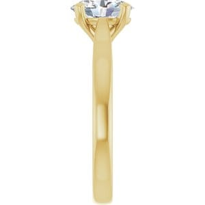 Rings 18K Yellow 8x6 mm Oval Engagement Ring Mounting