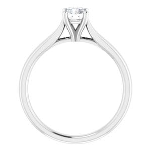 Rings 14K White 4.8 mm Round Engagement Ring Mounting