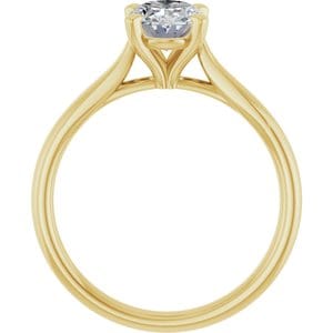 Rings 18K Yellow 8x6 mm Oval Engagement Ring Mounting