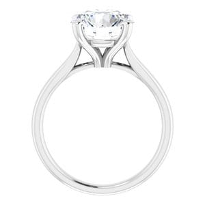 Rings Platinum 9.4 mm Round Engagement Ring Mounting