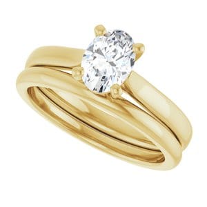 Rings 14K Yellow 7x5 mm Oval Engagement Ring Mounting