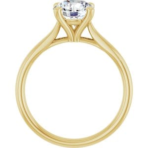 Rings 14K Yellow 7.4 mm Round Engagement Ring Mounting