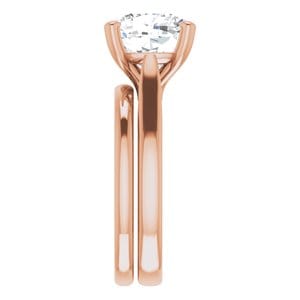 Rings 14K Rose 9 mm Cushion Engagement Ring Mounting