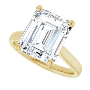 Rings 14K Yellow 11x9 mm Emerald Engagement Ring Mounting