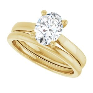 Rings 18K Yellow 8x6 mm Oval Engagement Ring Mounting