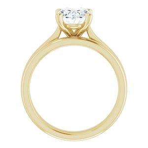 Rings 18K Yellow 9x7 mm Oval Engagement Ring Mounting