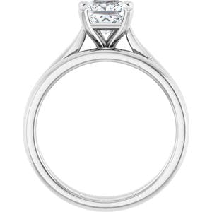 Rings 14K X1 White 5.5 mm Square Engagement Ring Mounting