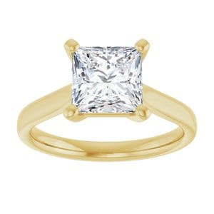 Rings 14K Yellow 7 mm Square Engagement Ring Mounting