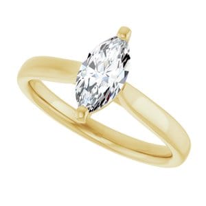 Rings 14K Yellow 9x4.5 mm Marquise Engagement Ring Mounting