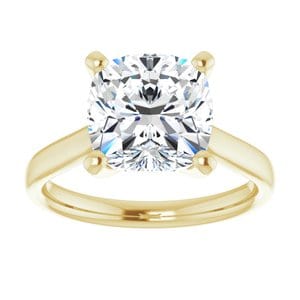 Rings 14K Yellow 9 mm Cushion Engagement Ring Mounting