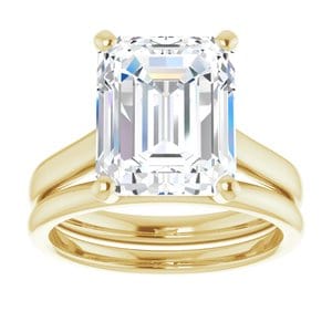 Rings 14K Yellow 11x9 mm Emerald Engagement Ring Mounting