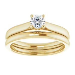 Rings 14K Yellow 4.1 mm Round Engagement Ring Mounting