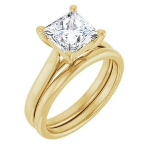 Rings 14K Yellow 7 mm Square Engagement Ring Mounting