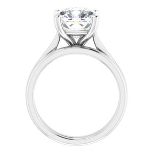 Rings 14K White 9 mm Cushion Engagement Ring Mounting