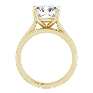 Rings 14K Yellow 9 mm Cushion Engagement Ring Mounting