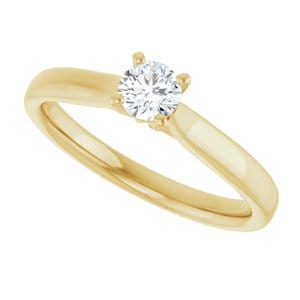 Rings 14K Yellow 4.1 mm Round Engagement Ring Mounting