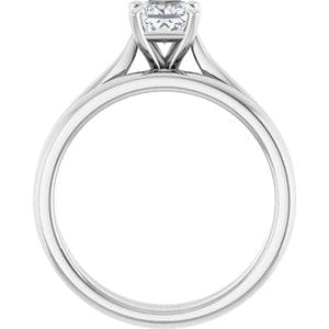 Rings 14K White 4.5 mm Square Engagement Ring Mounting
