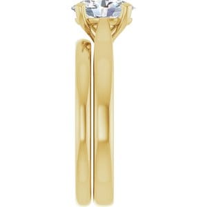 Rings 18K Yellow 8x6 mm Oval Engagement Ring Mounting