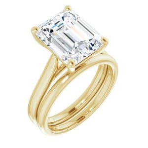 Rings 14K Yellow 11x9 mm Emerald Engagement Ring Mounting
