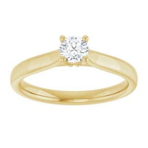 Rings 14K Yellow 4.1 mm Round Engagement Ring Mounting