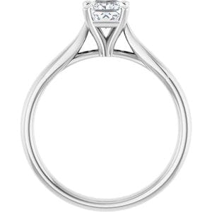 Rings 14K White 4.5 mm Square Engagement Ring Mounting