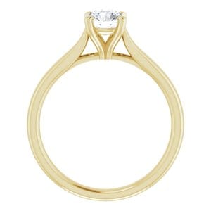 Rings 14K Yellow 5.5 mm Round Engagement Ring Mounting