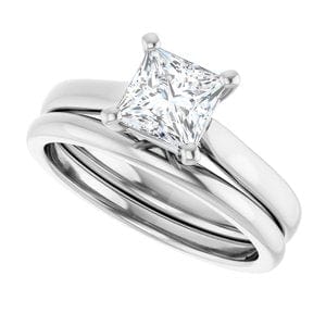 Rings 14K X1 White 5.5 mm Square Engagement Ring Mounting