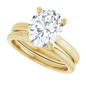 Rings 18K Yellow 10x8 mm Oval Engagement Ring Mounting
