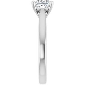 Rings 14K X1 White 5.5 mm Square Engagement Ring Mounting