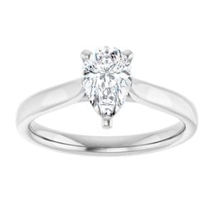 Rings 14K White 8x5 mm Pear Engagement Ring Mounting
