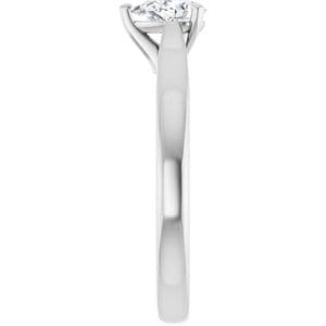 Rings 10K White 6x4 mm Pear Engagement Ring Mounting
