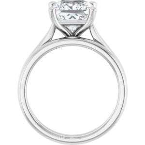 Rings 14K White 7.5 mm Square Engagement Ring Mounting