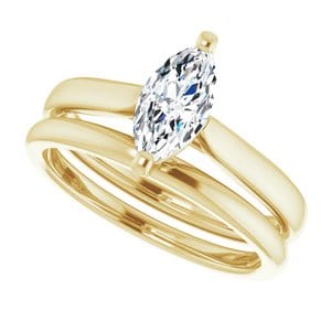 Rings 14K Yellow 9x4.5 mm Marquise Engagement Ring Mounting