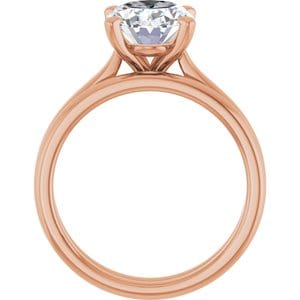 Rings 14K Rose 10x8 mm Oval Engagement Ring Mounting