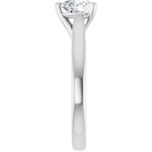 Rings 14K X1 White 6x6 mm Heart Engagement Ring Mounting