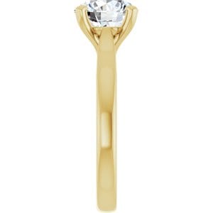 Rings 18K Yellow 8 mm Round Engagement Ring Mounting