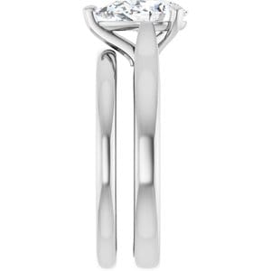 Rings 14K White 9x6 mm Pear Engagement Ring Mounting