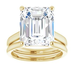 Rings 14K Yellow 12x10 mm Emerald Engagement Ring Mounting