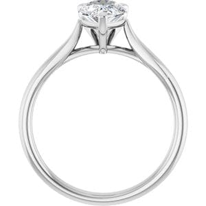 Rings 14K White 9x6 mm Pear Engagement Ring Mounting