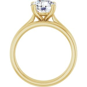 Rings 18K Yellow 8 mm Round Engagement Ring Mounting